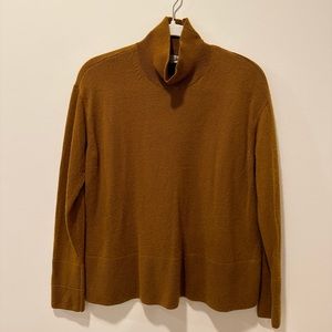 Everlane Boxy Cashmere Turtleneck in olive Size M